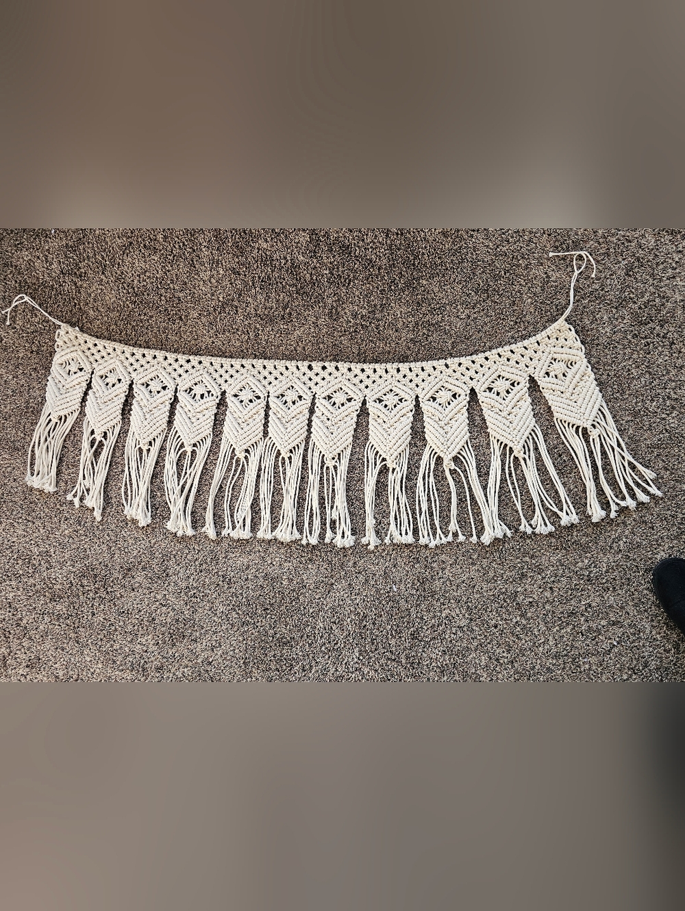 Handmade Macramé Fringe Trim - Ivory
